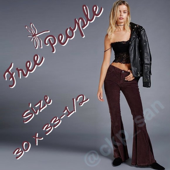 NWT Rare Free People Cord Super Flare Sz 30